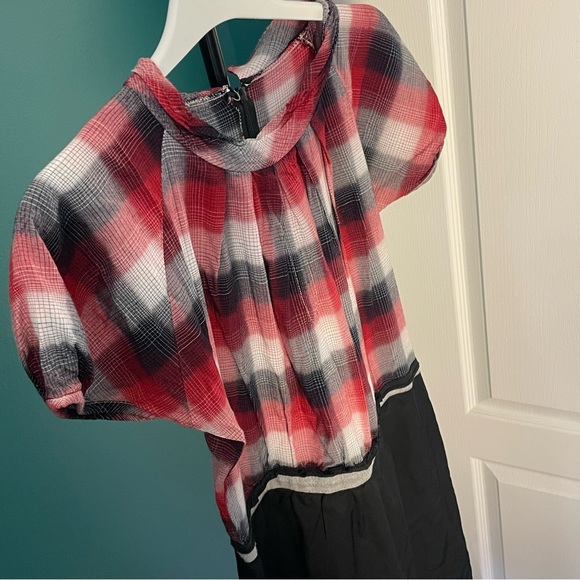 SzS Plaid and silk dress - Picture 7 of 9